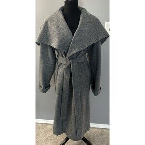 Shinestar Women’s Long Gray Jacket Light Weight Fleece Trench Coat NWT Sz Medium